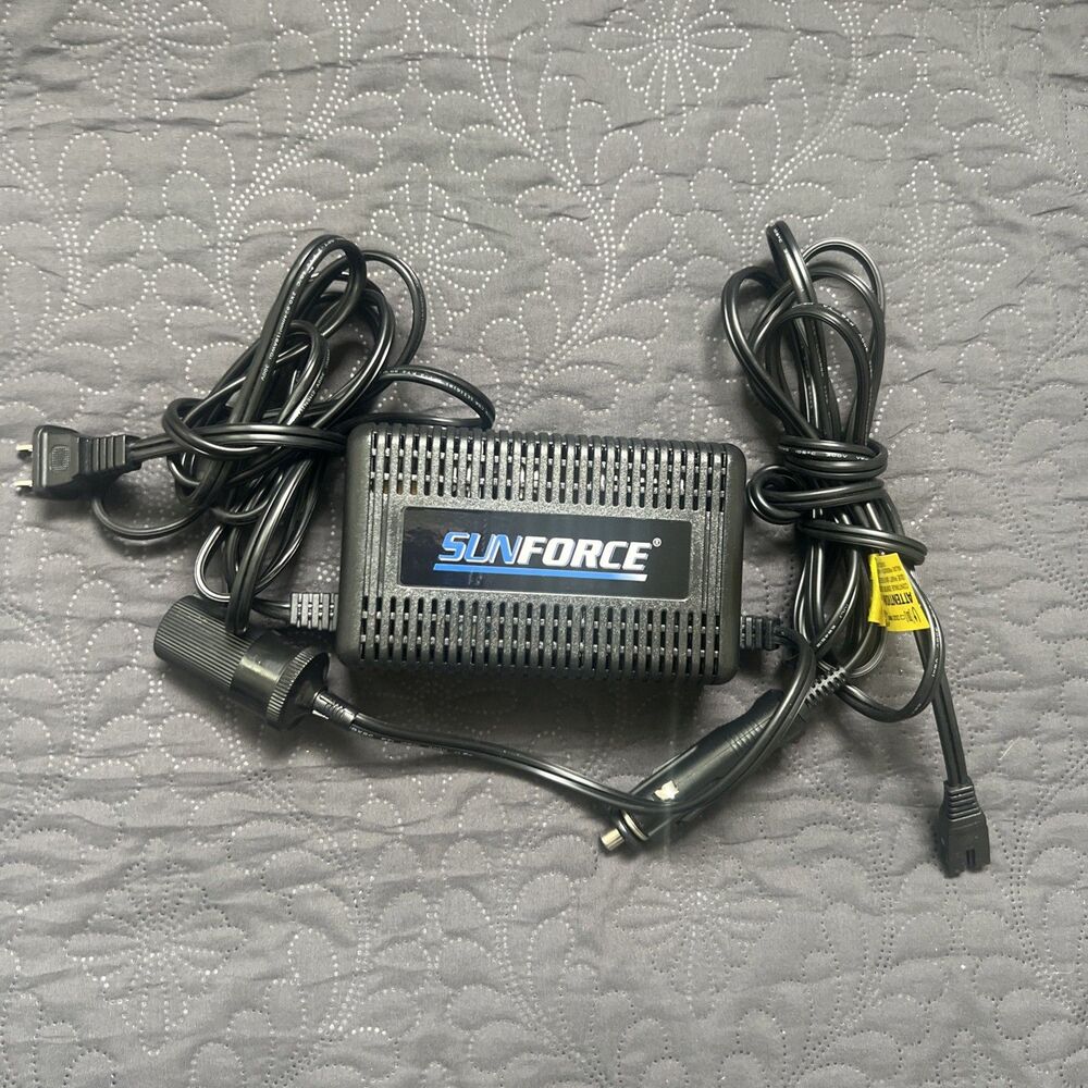 Sunforce JT-DC12V5.8A 12V UL Power Adapter w/ Car Socket for Cooler TESTED WORKS